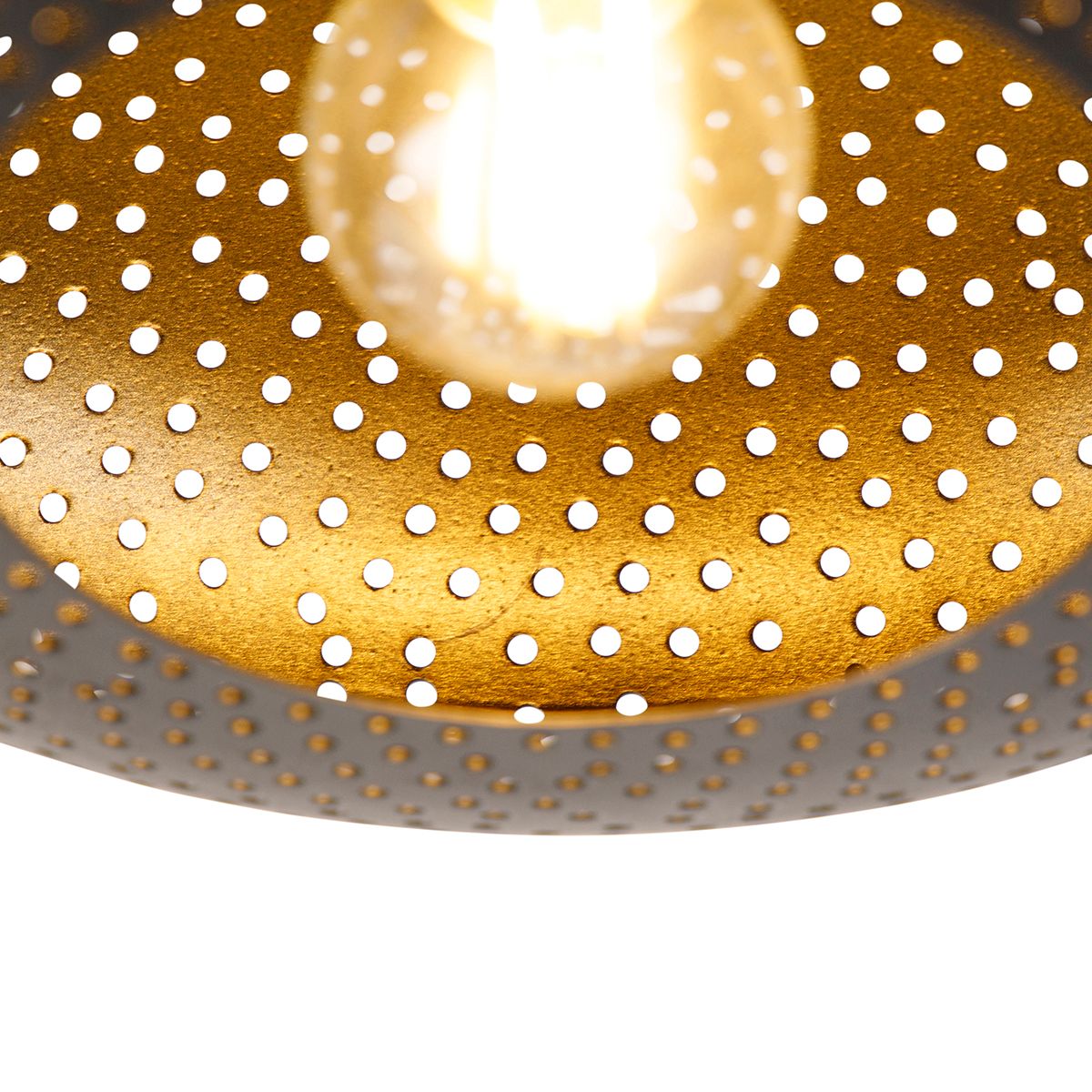 Smart plafondlamp zwart met goud 25 cm incl. Wifi P45 - Radiance