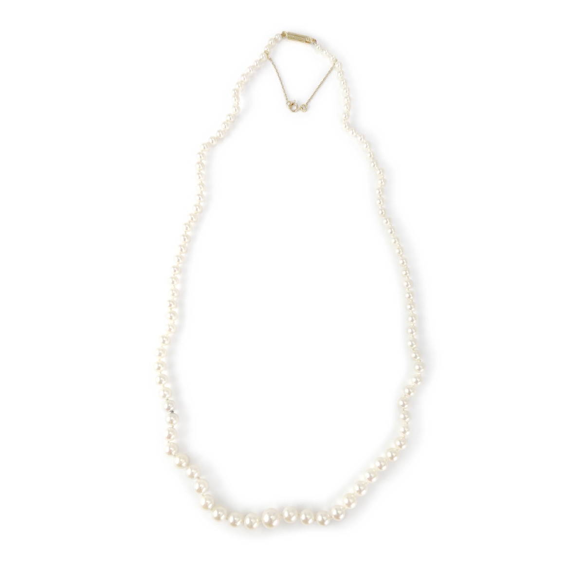 Collier d'occasion or 750 jaune perle de japon