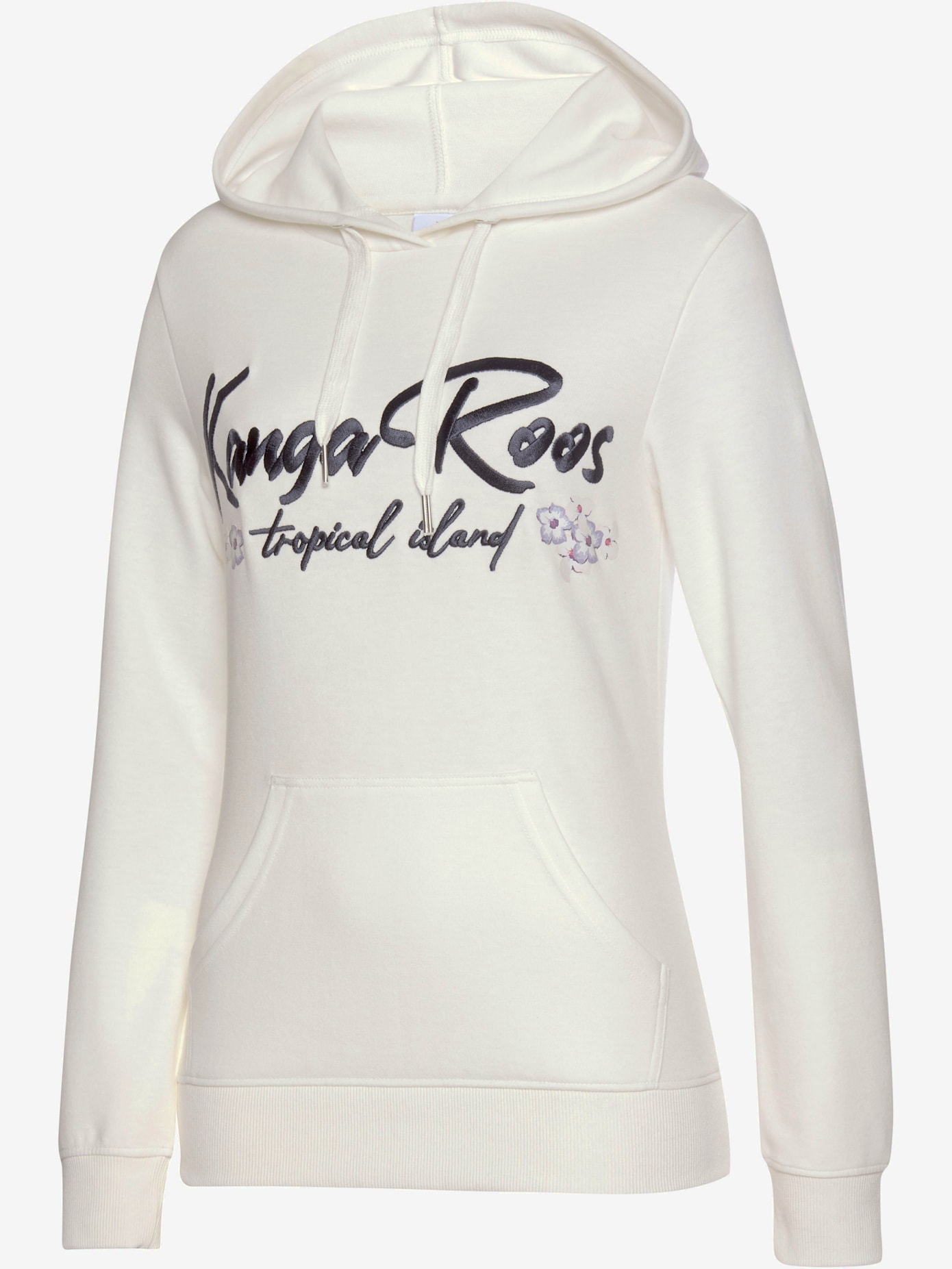 Sweatshirt à capuche sweatshirt basique avec broderie et imprimé floral