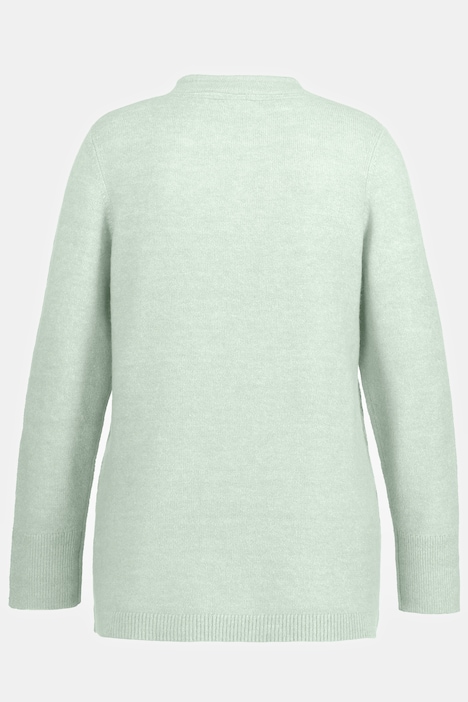 Pullover, Stehkragen, Kordel, Tasche, Langarm