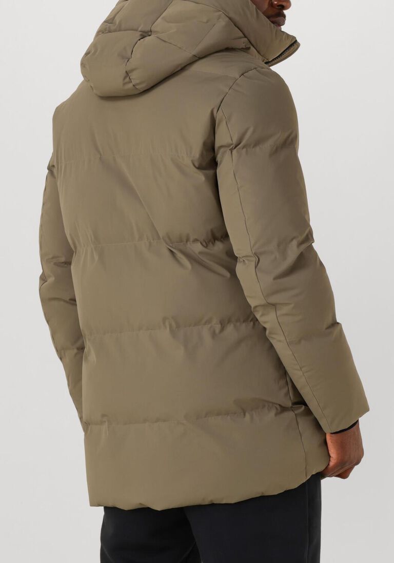 khaki genti gewatteerde jas chris