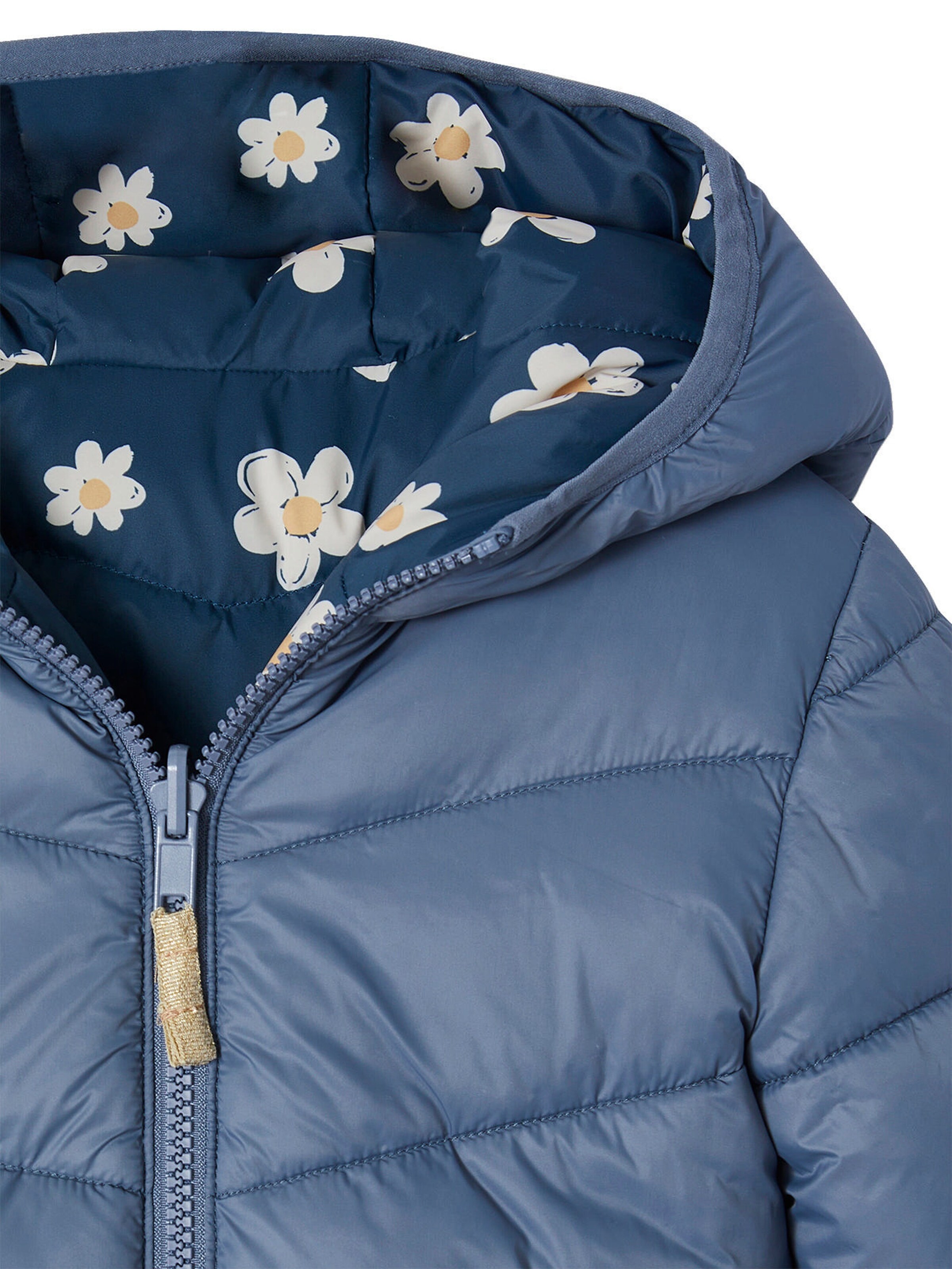 Vertbaudet Leichte Mädchen Wende-Steppjacke mit Recycling-Polyester marine