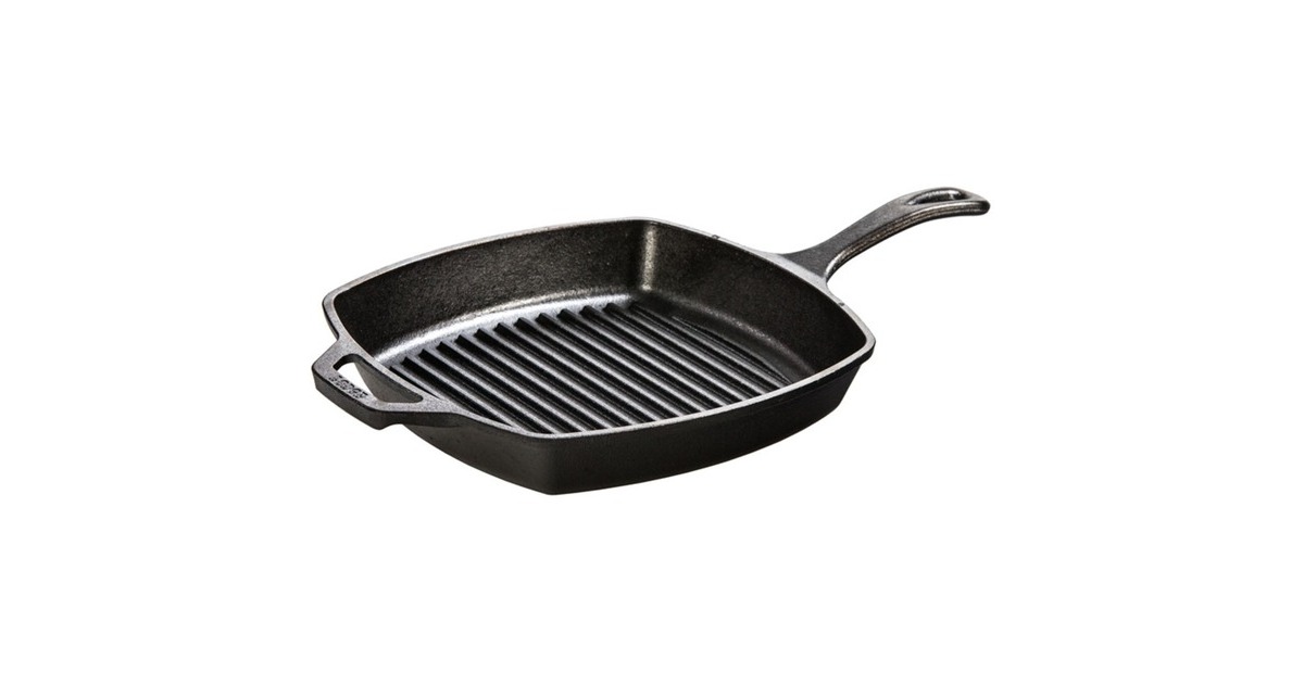 LodgeGrillpan met handgreep L8SGP3 bak-/braadpan  (Zwart, 26,5cm)