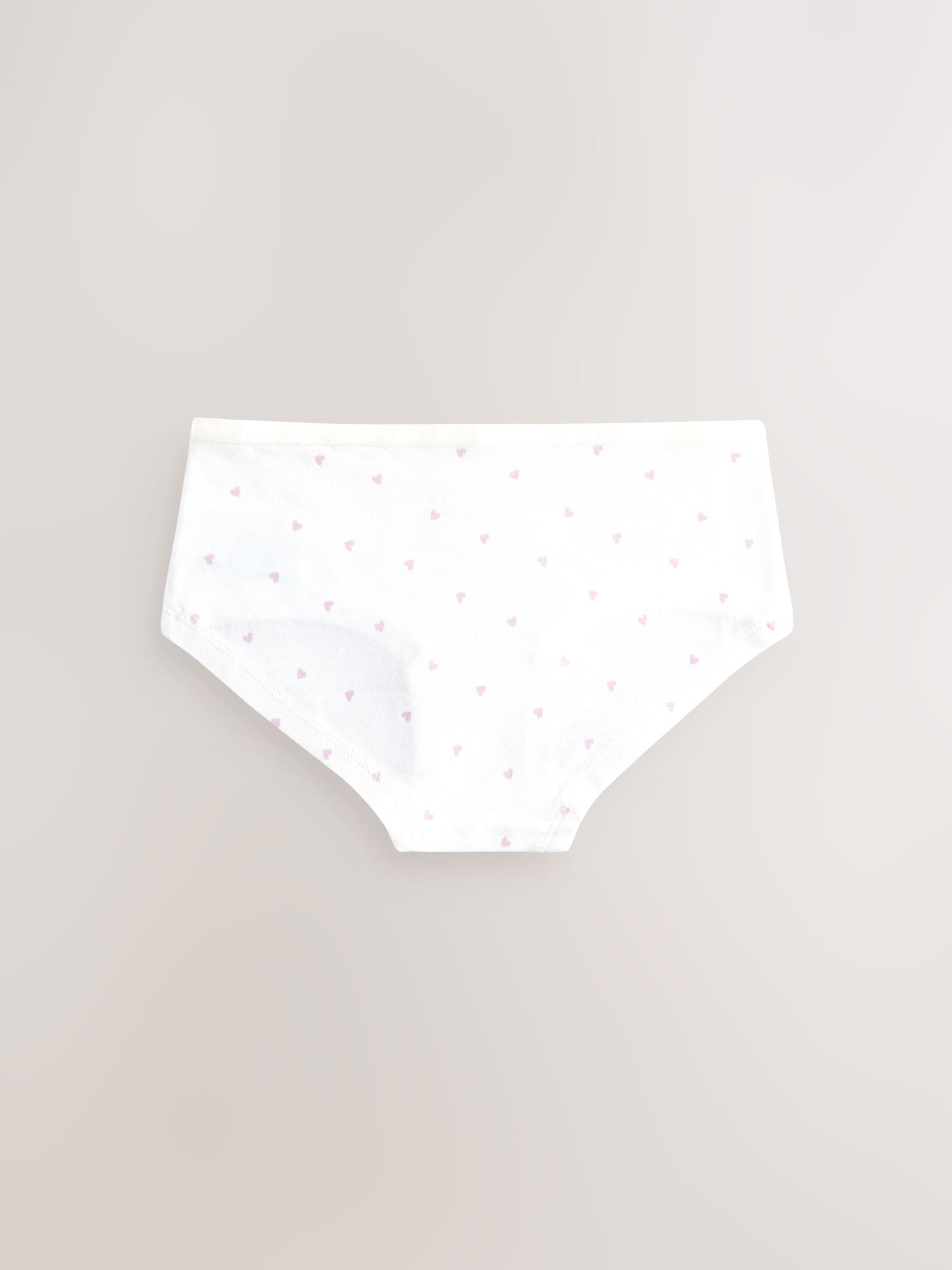 Roze/crème - Set van 5 hipsteronderbroeken met print (2-16jr)