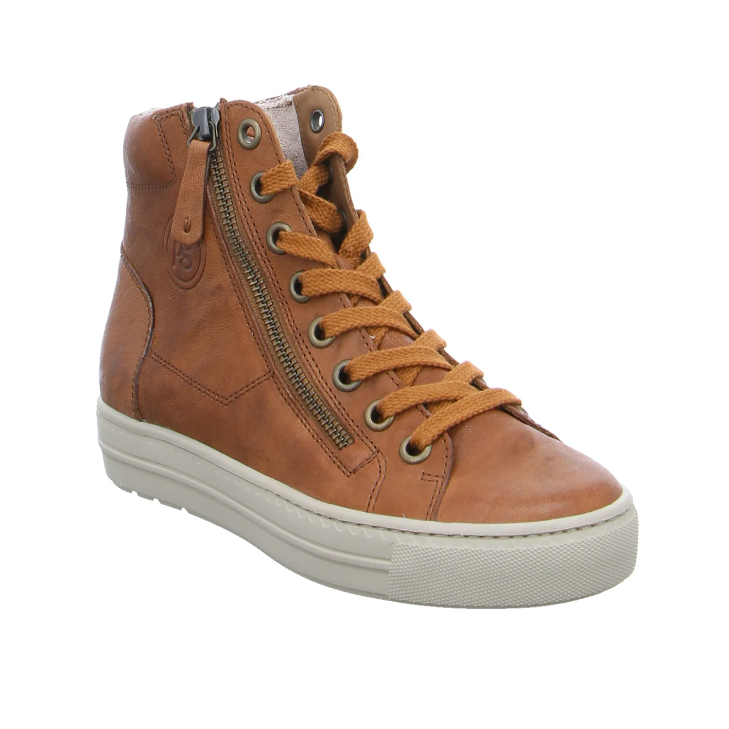 PAUL GREEN Mid Cut Sneaker Cognac Leder