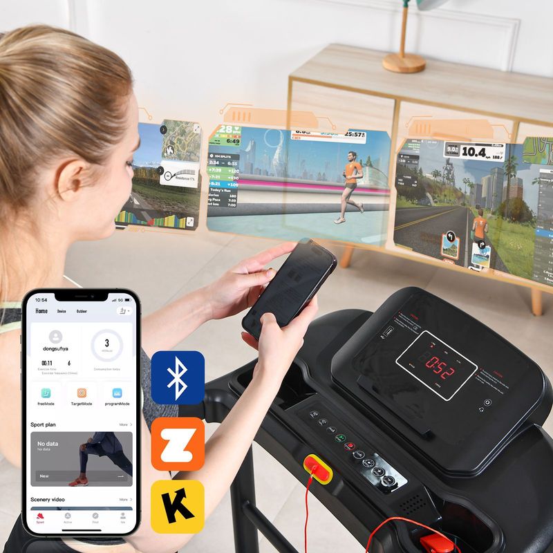 Loopband - Inklapbaar - Tot 10 km/u - Met Bluetooth - 1.5HP Motor