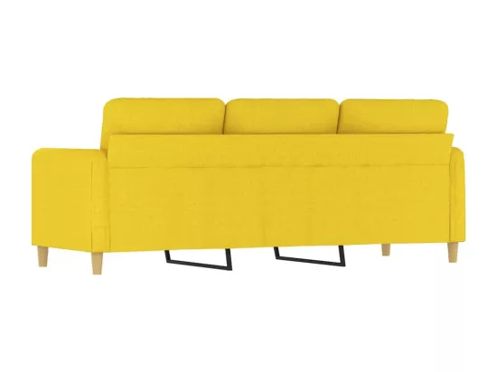 Canapé à 3 places Jaune clair 180 cm Tissu