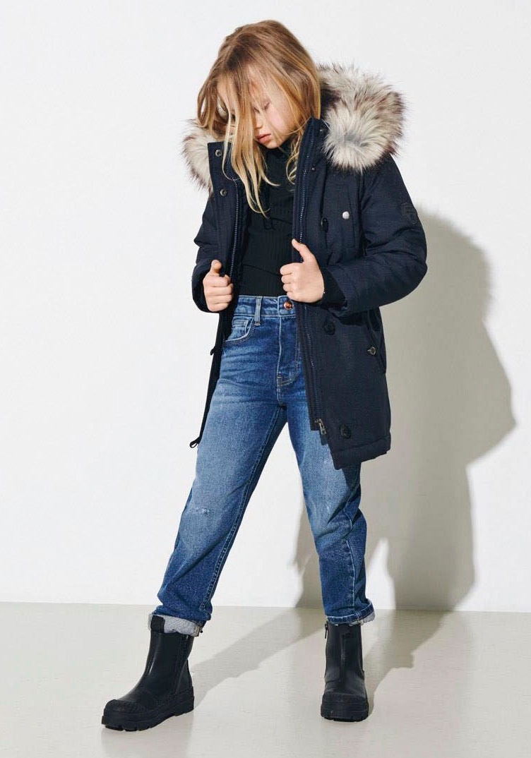KIDS ONLY Winterjacke »KOGIRIS FUR PARKA OTW« mit Kapuze