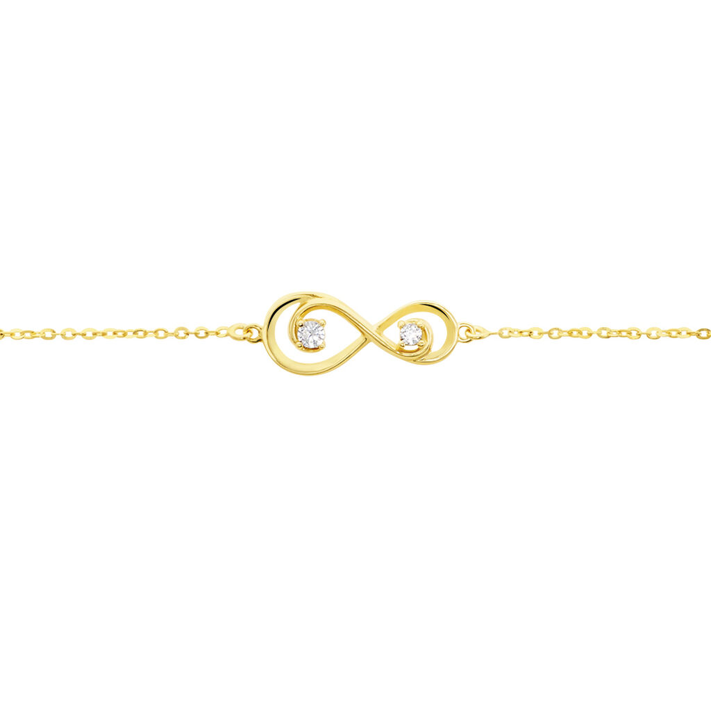Bracelet Ademar Or Jaune Oxyde De Zirconium