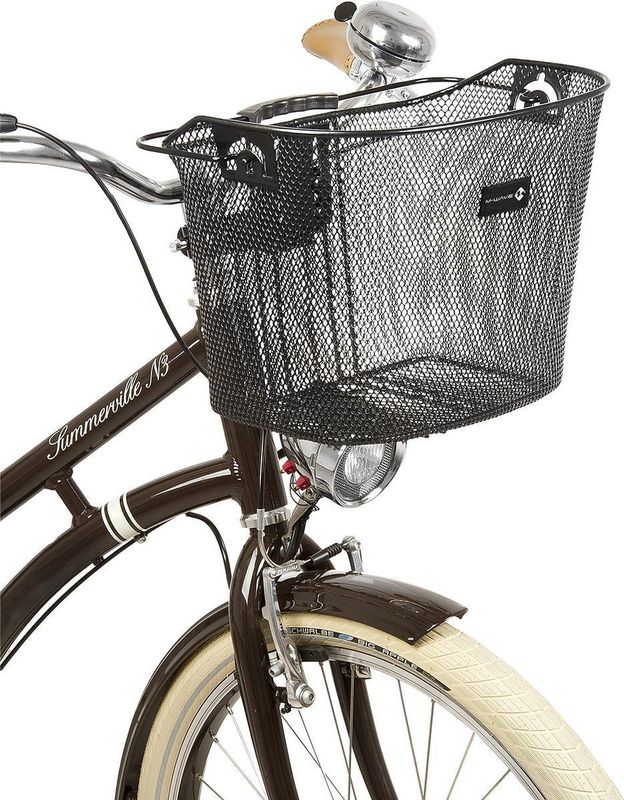 M-Wave - Mand - Zwart - Afneembaar - Fietsmand van Gaas - 37x26x25.6 cm