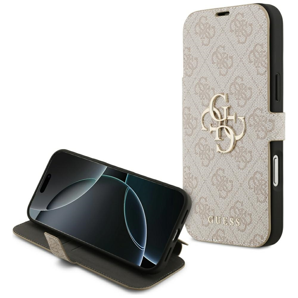 iPhone 17 Pro Max Leder Tasche Book 4G Metal Logo (GUBKP17X4GMGPI) - Rosa