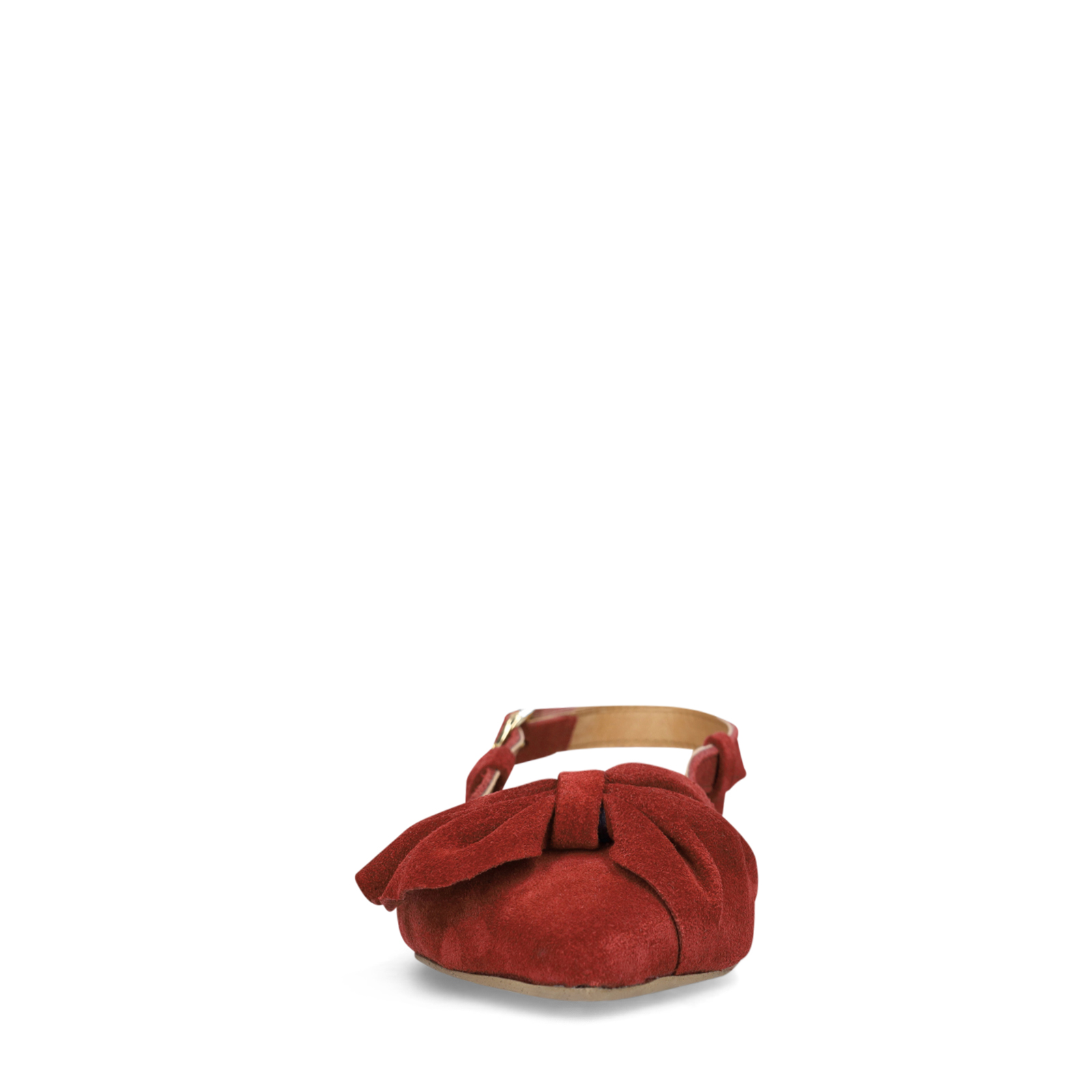 Bordeaux rode suède slingbacks met strik