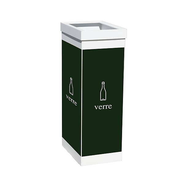 Corbeille verre - corps blanc