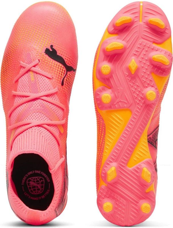 Puma - Future 7 Match Voetbalschoenen - Gras/Kunstgras - Zwart/Geel - Mesh