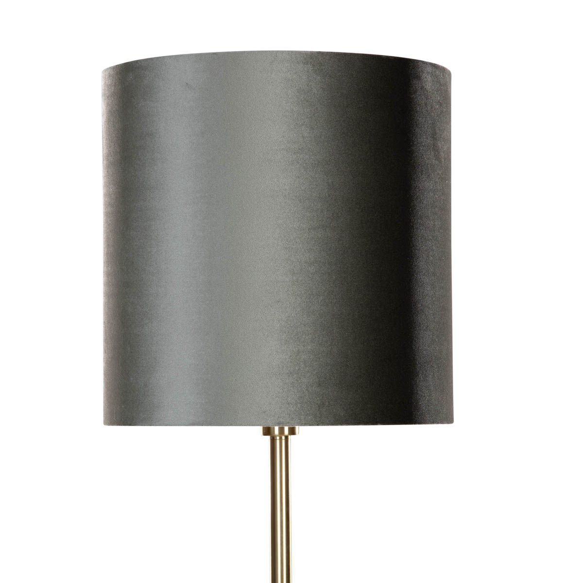 Vloerlamp messing met velours kap groen 40cm - Simplo