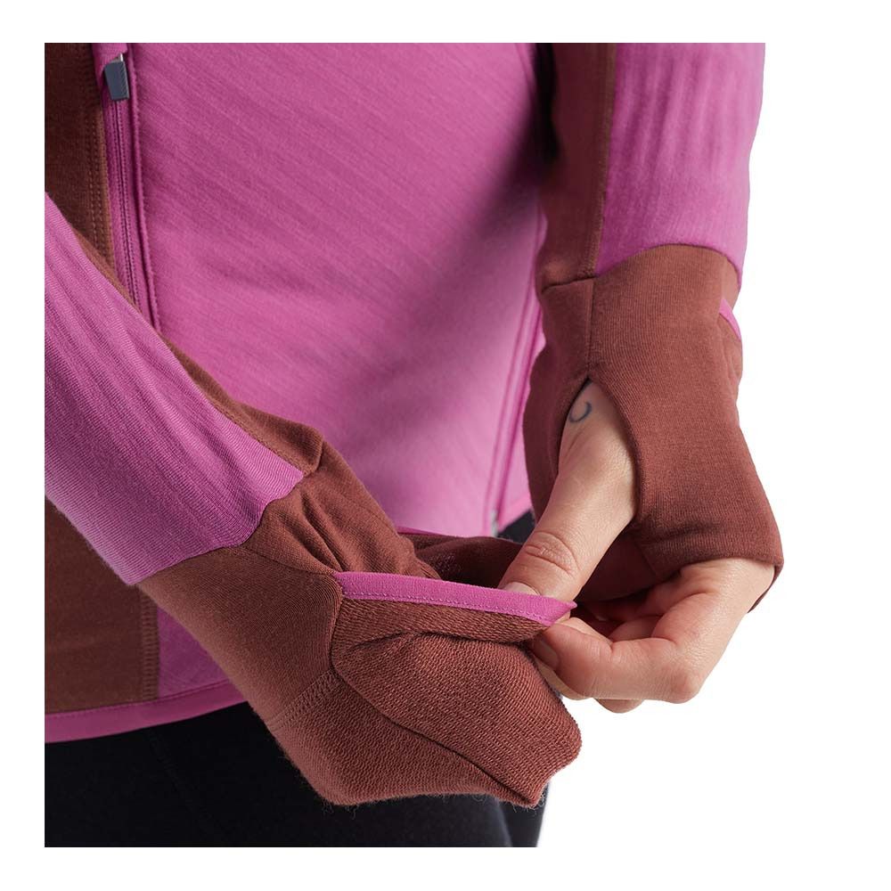 Icebreaker DESCENDER MERINO - Veste Femme cosmic/grape