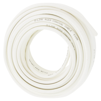 Q-Link coax kabel RG59 25 meter wit