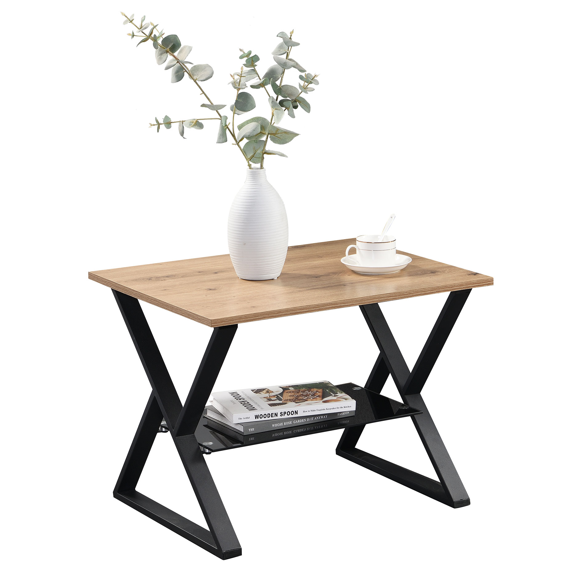 Couchtisch - Artisan Eiche - schwarz - 60 cm