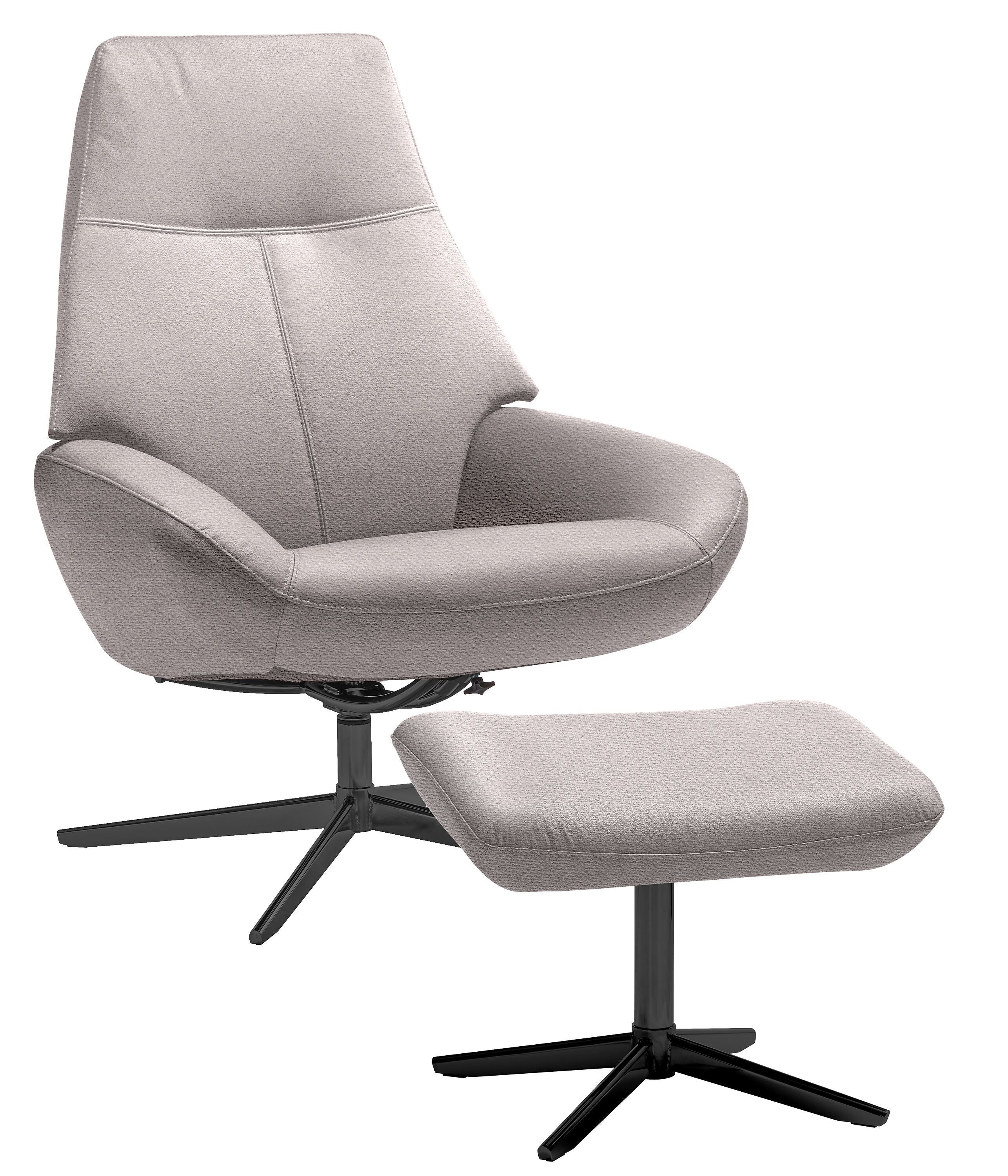 ARNOLD Hocker - Hellgrau / B: 55.0 cm x T: 37.0 cm x H: 43.0 cm