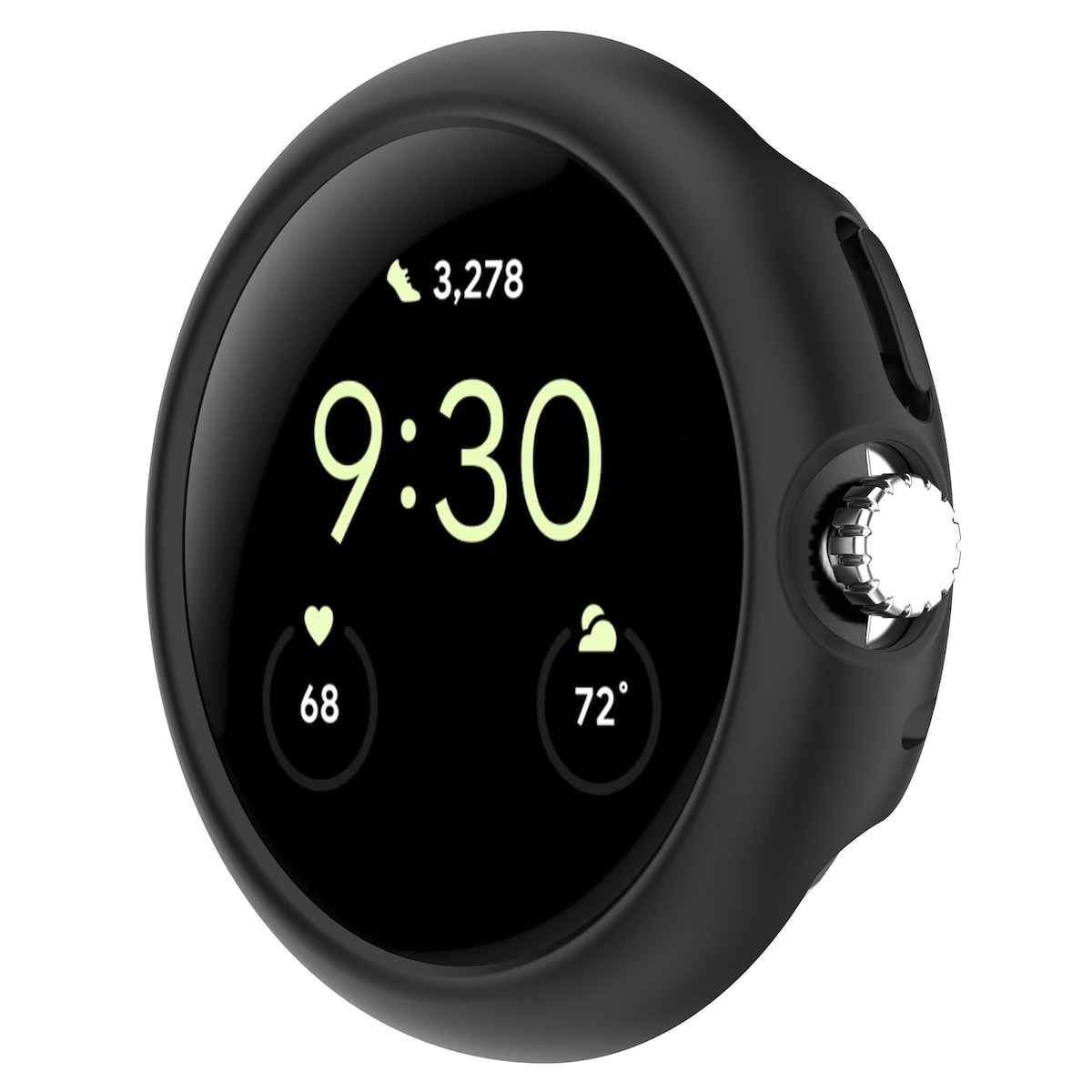 PC halvpakke beskyttende deksel for Google Pixel Watch Sort