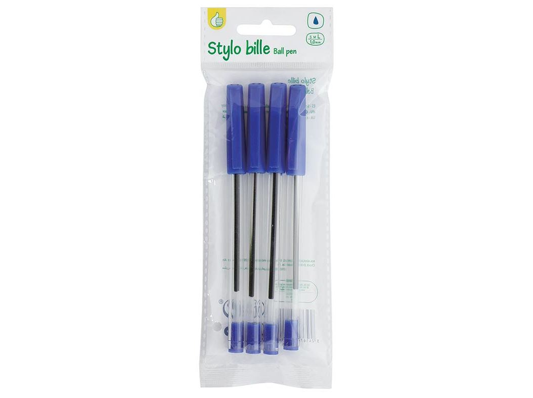 CONJUNTO DE 4 ESFEROGRÁFICAS POLEGAR AZUL