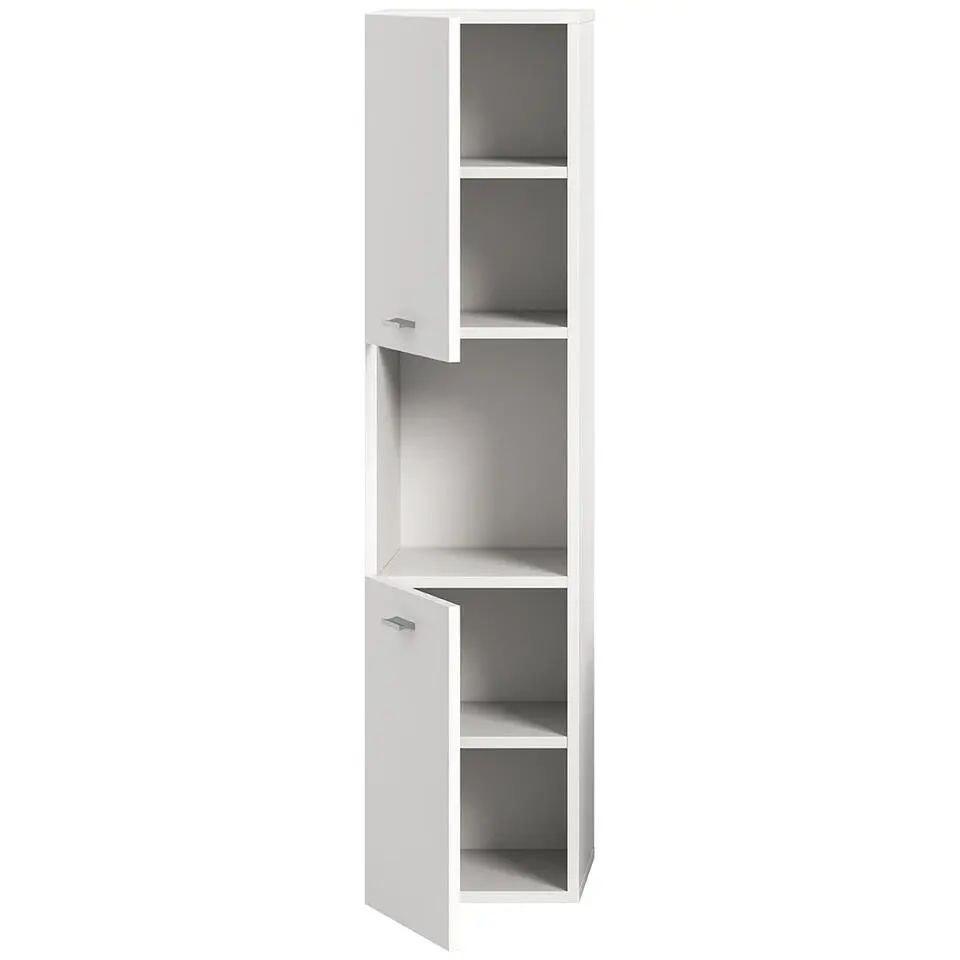 Hioshop Boston kolomkast 2 deuren 1 vak wit