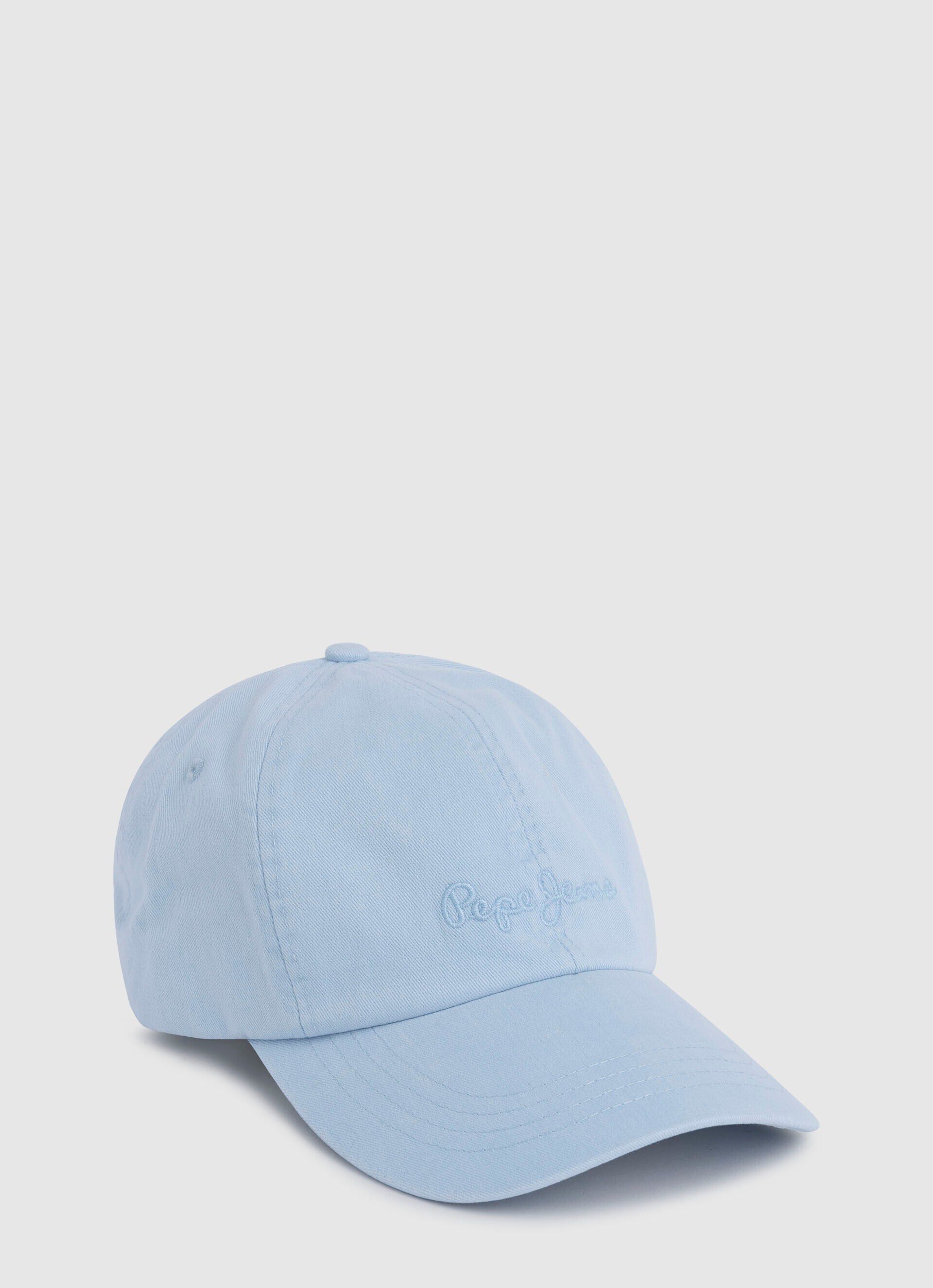 Boné básico com logotipo bordado - azul-marinho