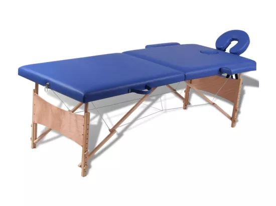 Table pliable de massage bois bleue 186 x 68 x 62 cm 02_0001880