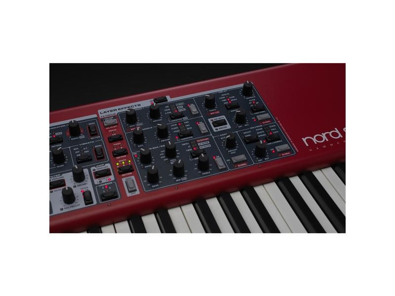 Clavia Nord E-Piano Nord Stage 4 Compact – 73 Tasten Piano mit intuitivem, neuen Bedienfelddesign und erstklassiger Tastatur