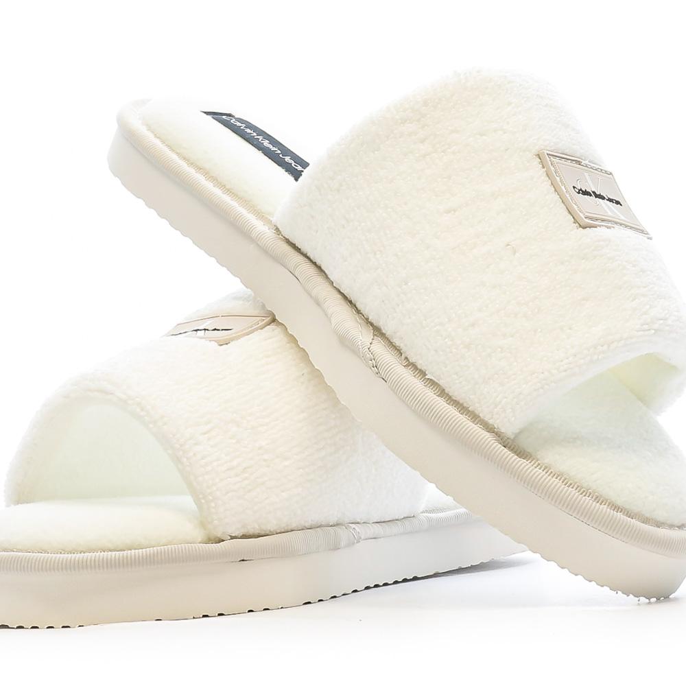 Calvin Klein Jeans Chaussons Blanc Femme Calvin Klein Jeans Home Slipper