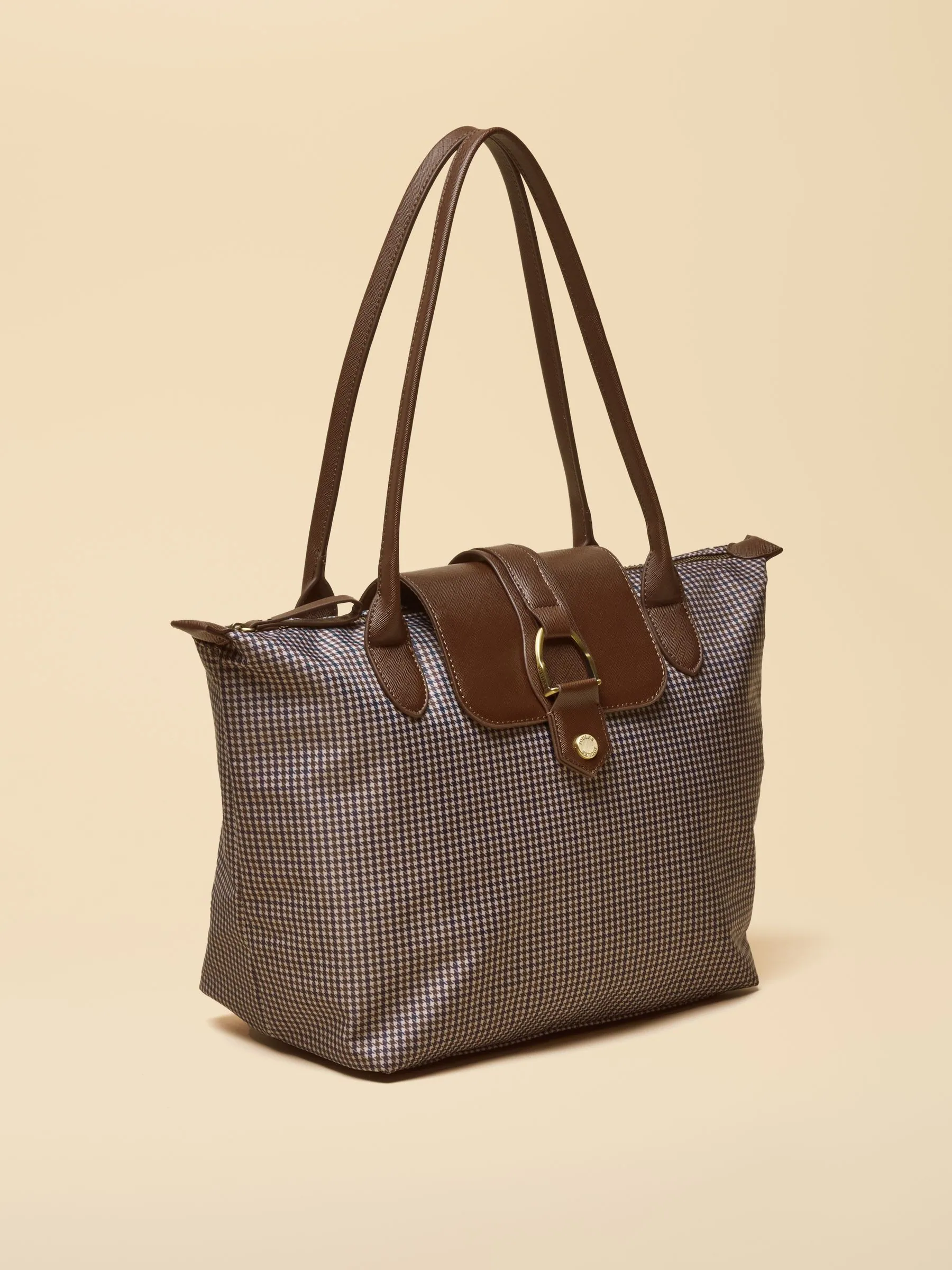 Bruin geruit - Joules Edie Shopper tas
