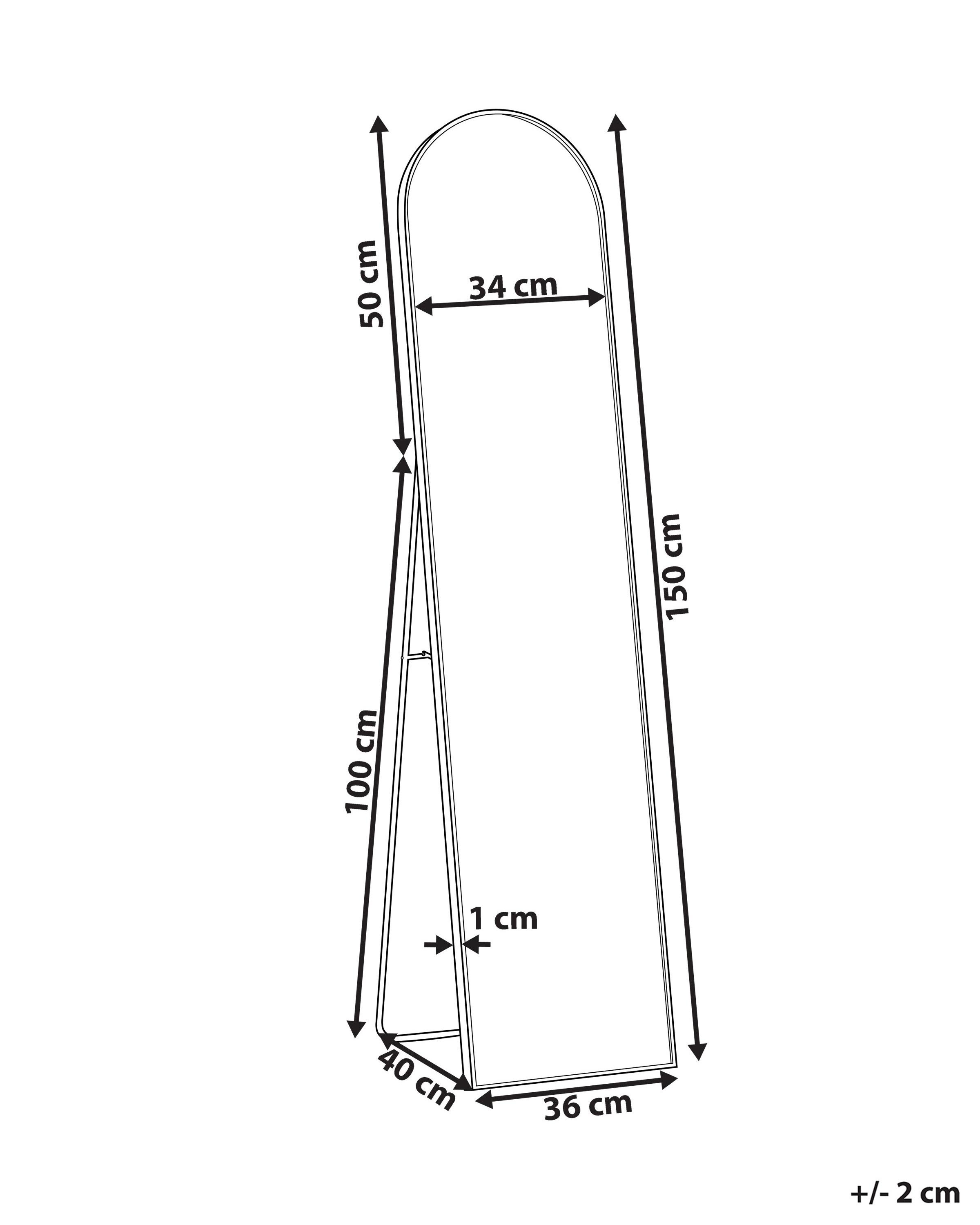 Staande spiegel BAGNOLET 150 cm Metaal Zwart