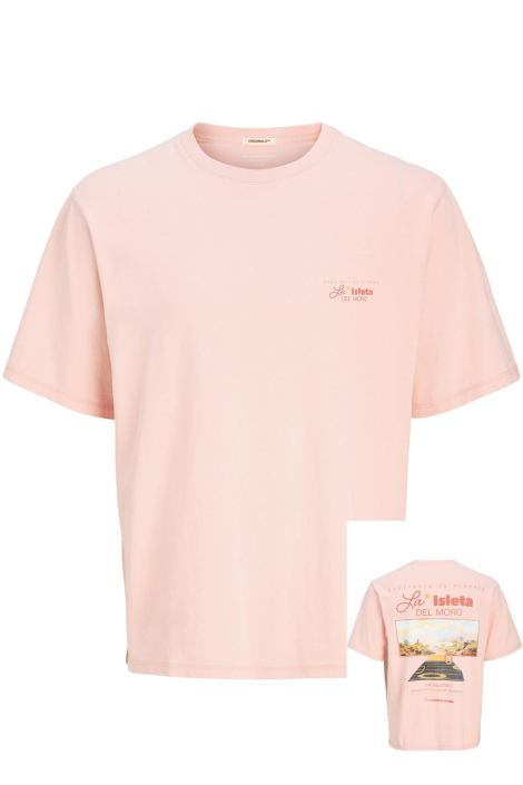 Jack & Jones roze heren t-shirt