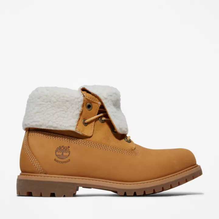 Bottine à revers Timberland Authentics imperméable pour femme en jaune