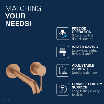 Grohe Colours Wastafelkraan Inbouw Essence New L Eengreep Koper