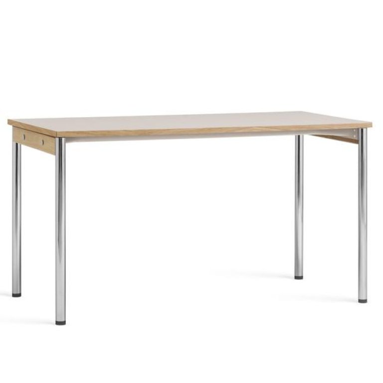 Audo Copenhagen Co eettafel 140x70 chroom/crème