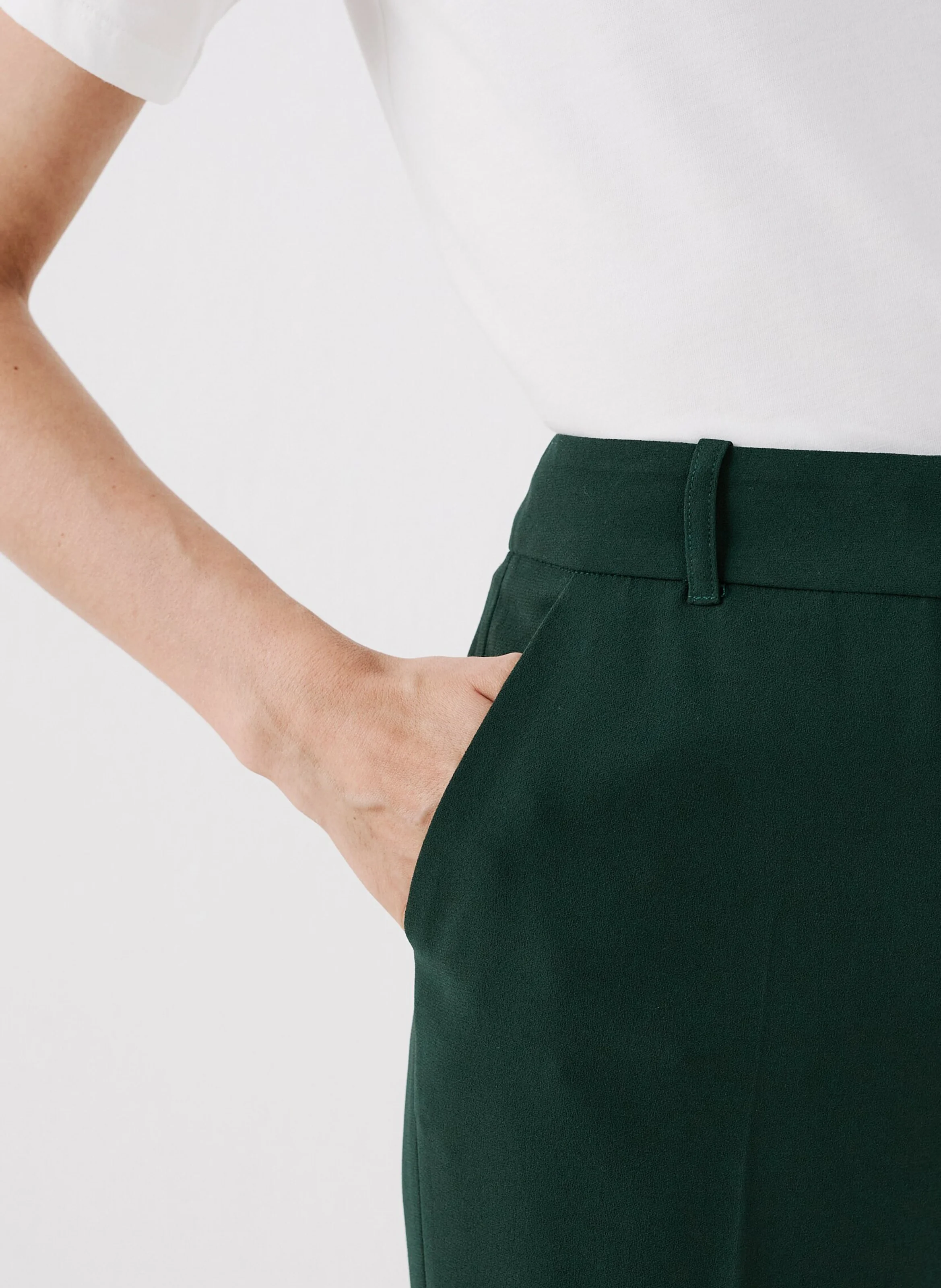 PGAUTIER2 - Pantalon cigarette | Vert