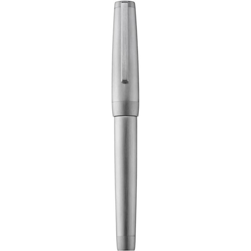 Stylo en métal précieux, corps et attributs palladium brossés, plume F