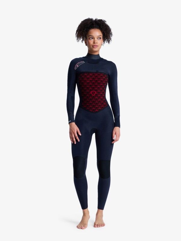 3/2 Swell Natural Combinaison de surf zip poitrine Noir Femme