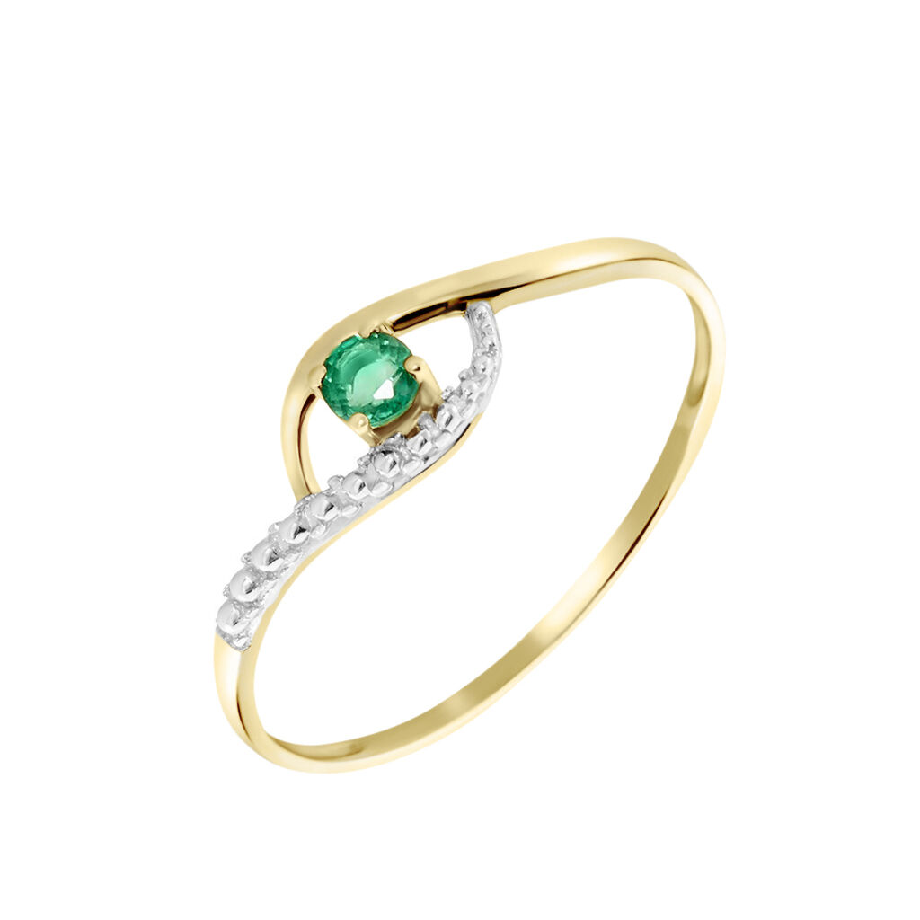 Bague Or Jaune Karmele Emeraude