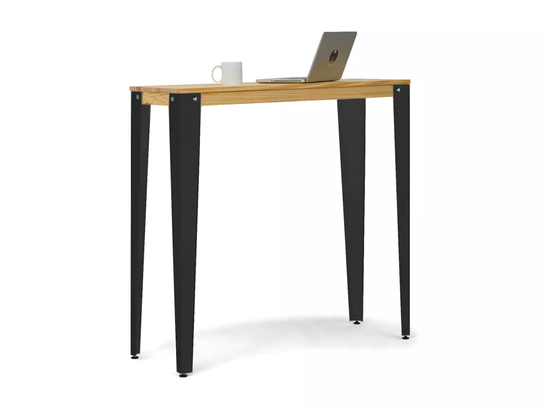 Table Mange debout Lunds 39x70x110cm Anthracite-Naturel. Box Furniture