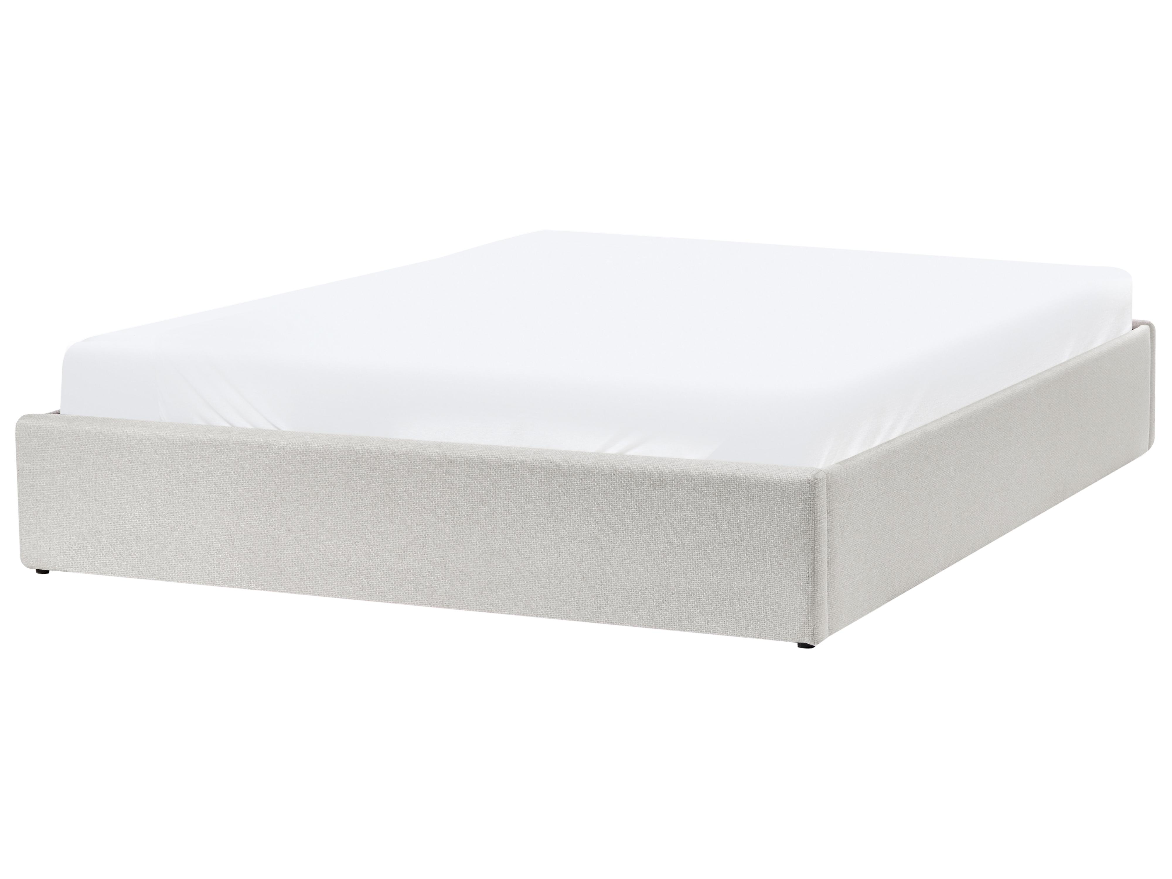 Opbergbed zonder hoofdbord Stof DINAN 160 x 200 cm Lichtbeige