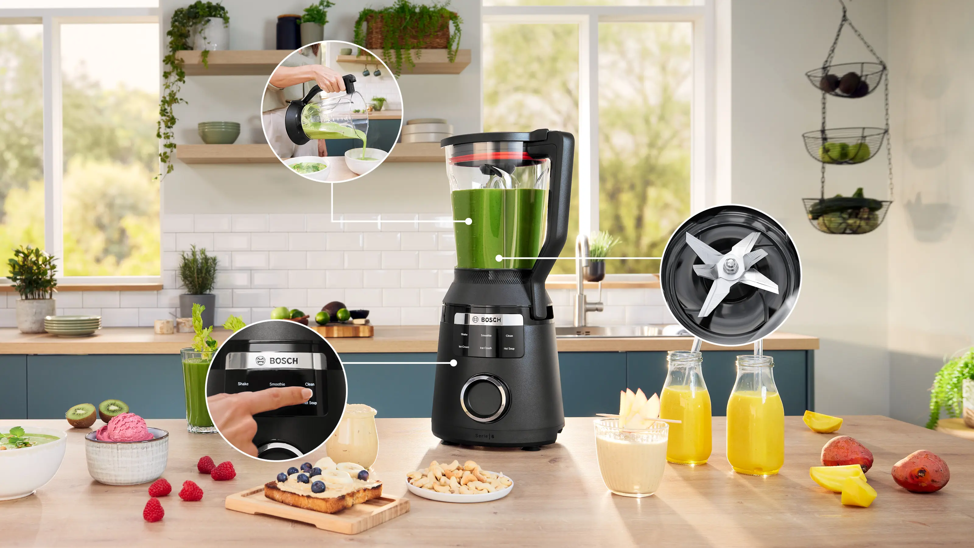 Serie 6 Blender met hoge prestaties VitaPower 1800 W Zwart