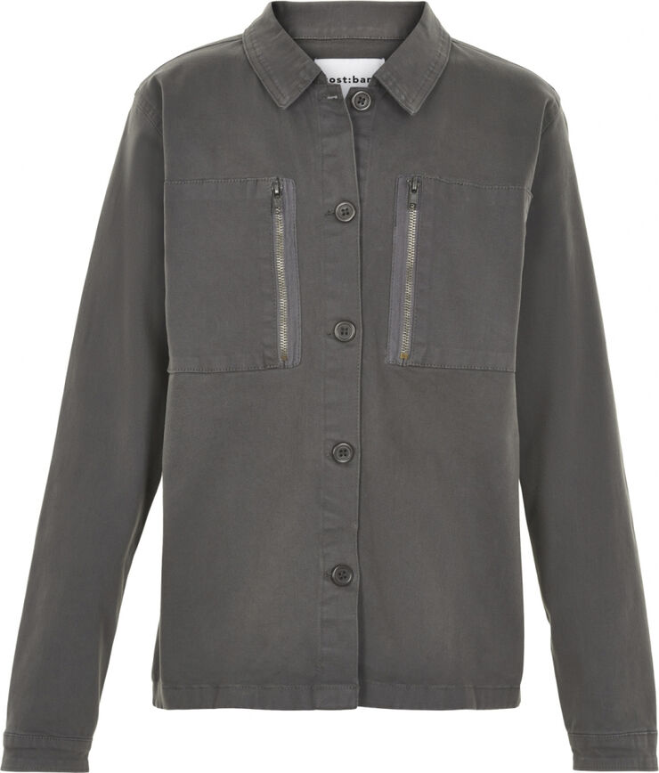 Costbart MILAN LS OVERSHIRT Asphalt