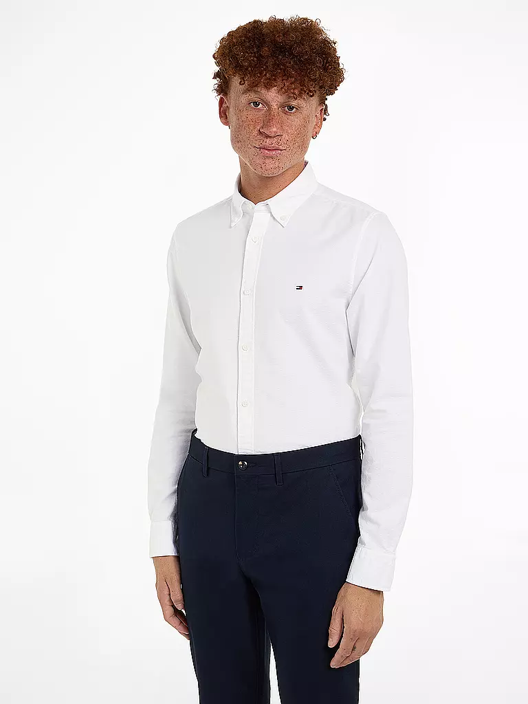TOMMY HILFIGER Hemd Slim Fit weiss