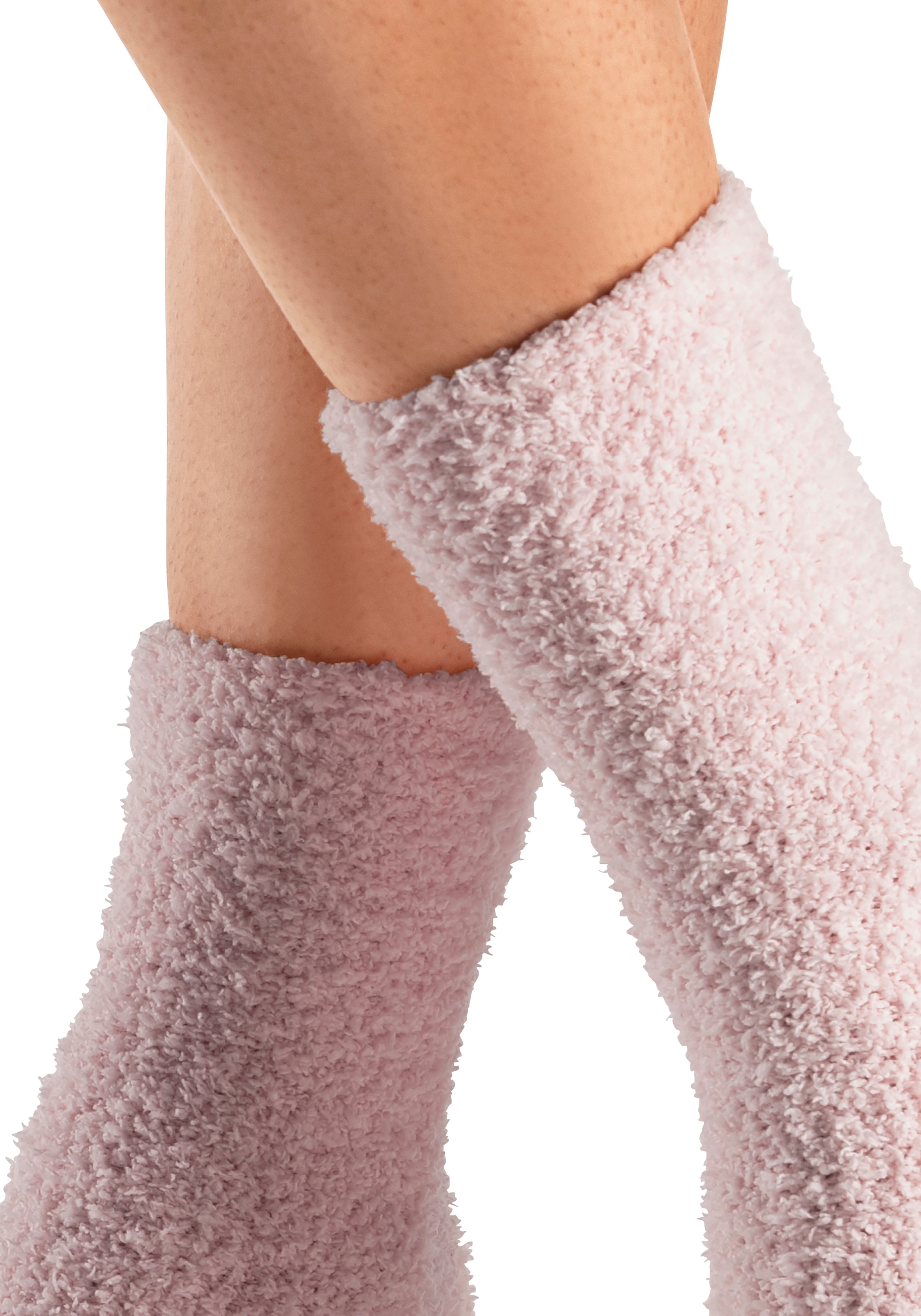 LASCANA Kuschelsocken Packung, 4 Stk. tlg. weich und warm, aus Flausch-Qualität
