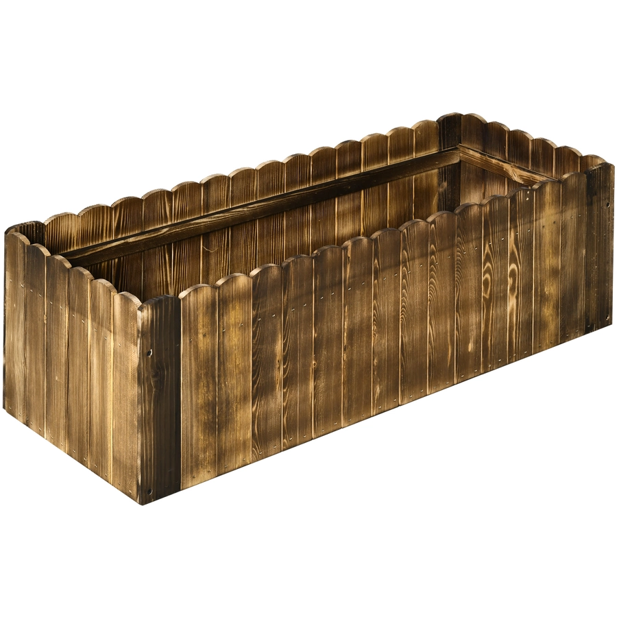 Outsunny Hochbeet mit Holzplatte braun