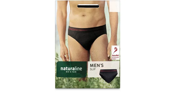Naturaline Textil Herren Slip schwarz M
