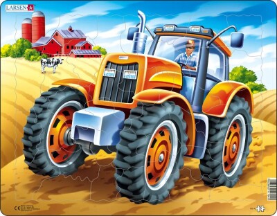Larsen Puslespil - Traktor - 37 Brikker - 36.5X28.5 CM