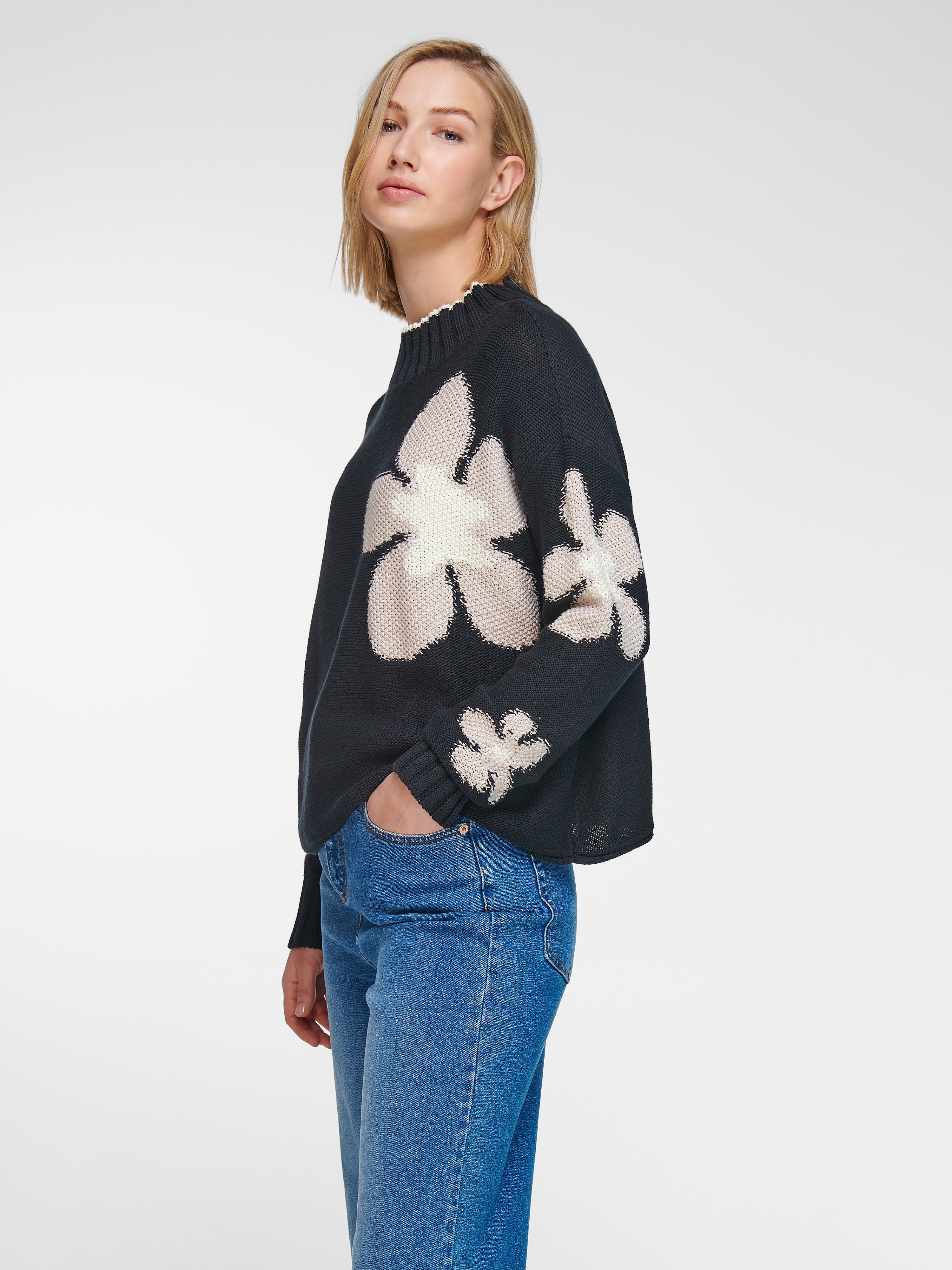Pullover mit Stehbund